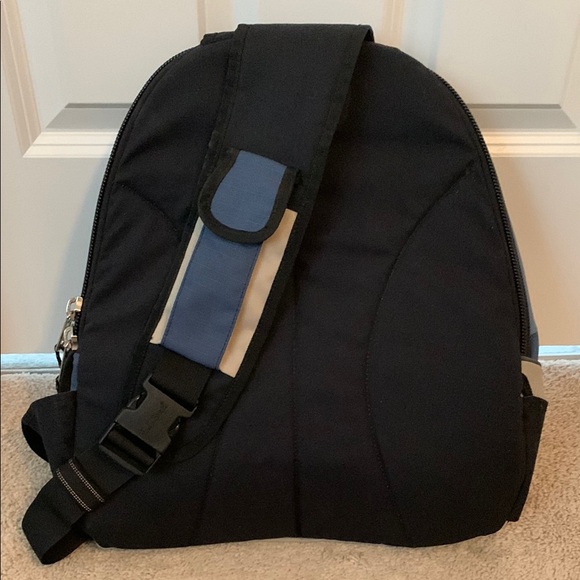 L.L. Bean Blue One Shoulder Backpack - Picture 2 of 3